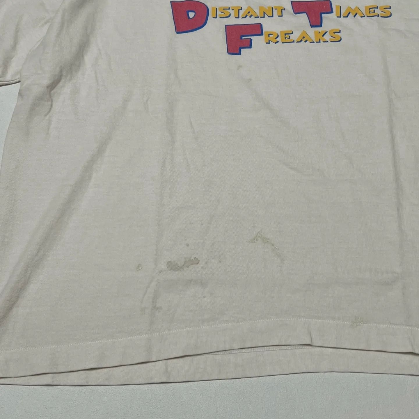 SAINT Mxxxxxx × Sean Wotherspoon SW_SS TEE/ASTRO/WHT SW joint retro enzyme-washed old tee Astronaut distressed short-sleeved off-white S-XL Correct version Customized SW joint wash water label Original development Production without looking at pictures Printing pixel level restoration Handmade acrylic ready-made clothing graffiti ink